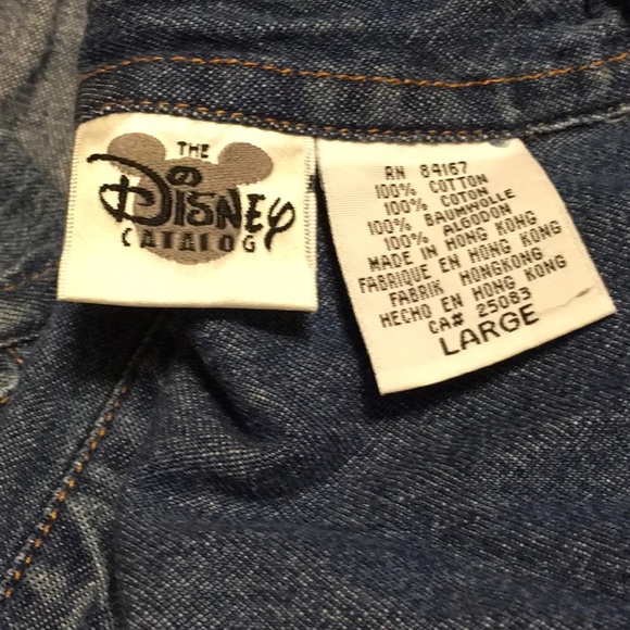 EUC,Disney denim LS Shirt, Mickey and Friends,LS,DENIM,SZ. LARGE, EMBROIDERED - Picture 3 of 3